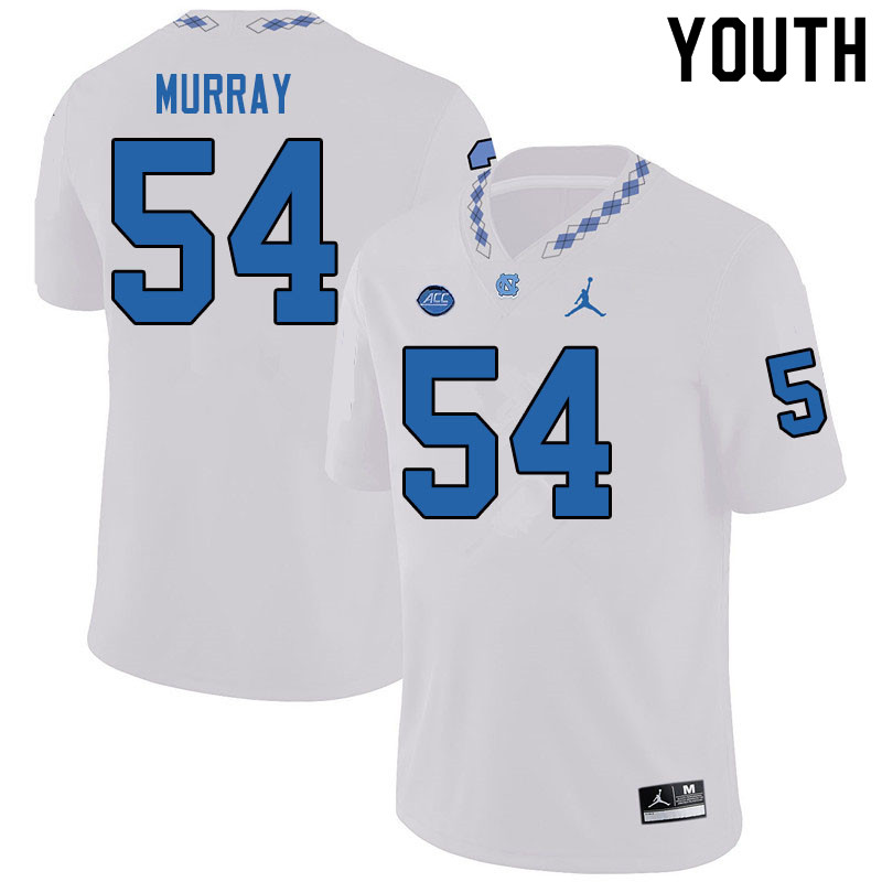 Jordan Brand Youth #54 Ty Murray North Carolina Tar Heels College Football Jerseys Sale-White